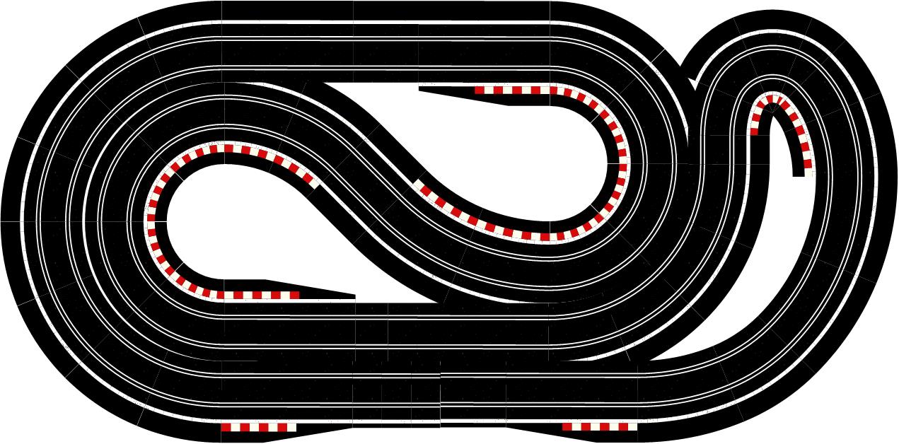 8 foot by 4 foot Scalextric layout