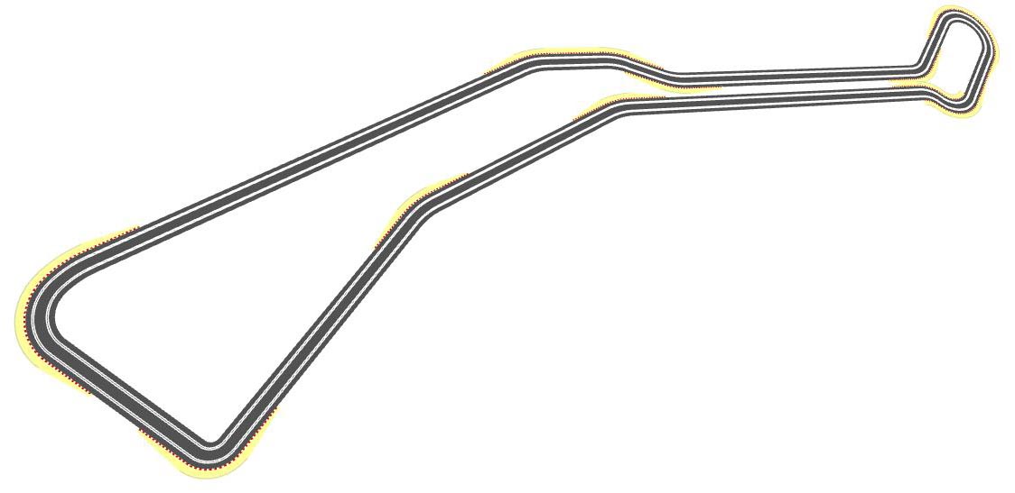 El Malecon Scalextric layout perspective view