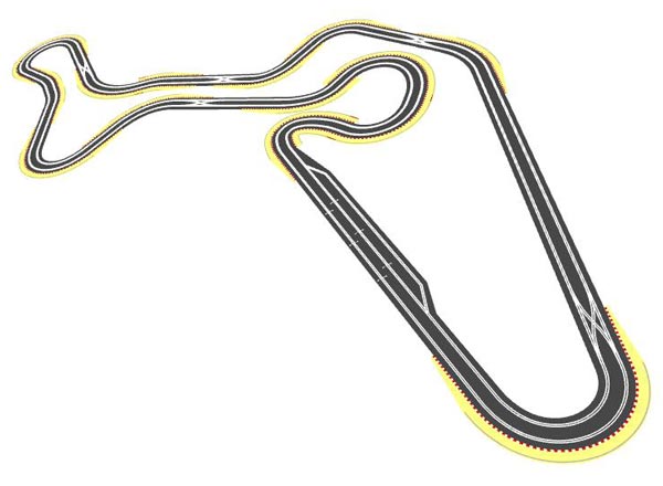 Nürburgring Scalextric layout perspective