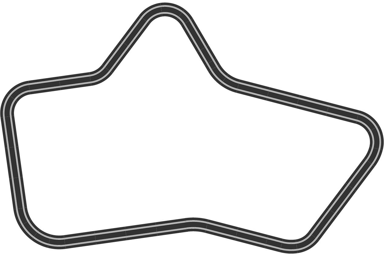 Silverstone 1952-74 Scalextric layout