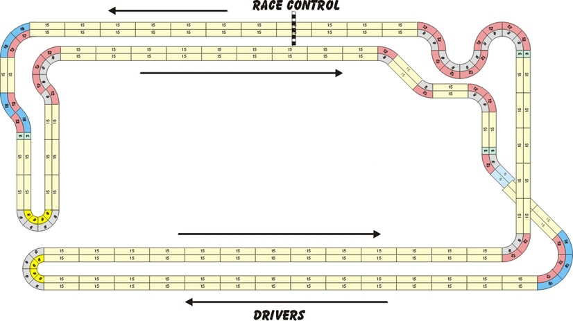 A four lane, Tomy AFX slot track layout
