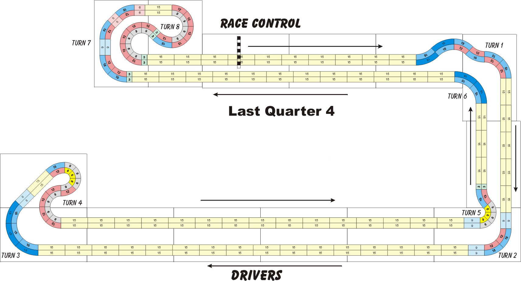 A four lane, Tomy AFX slot track layout
