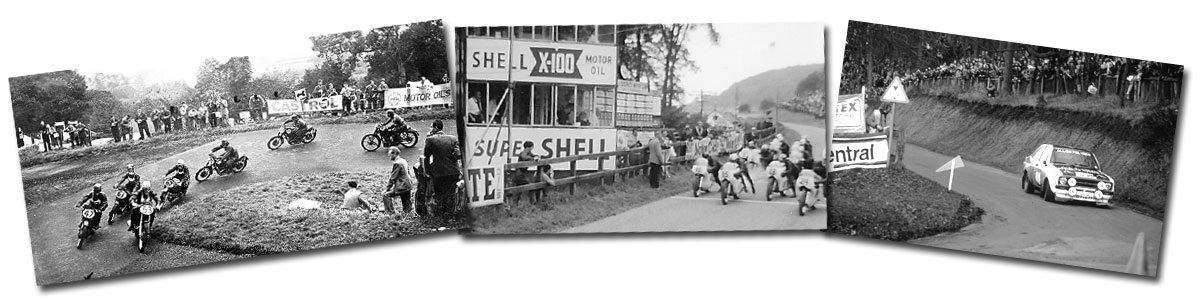 Motorcycles and cars at Olivers Mount