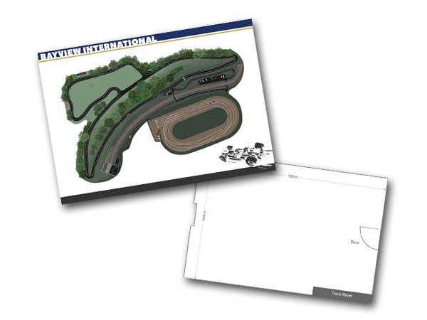 Two plans of the track room and the track