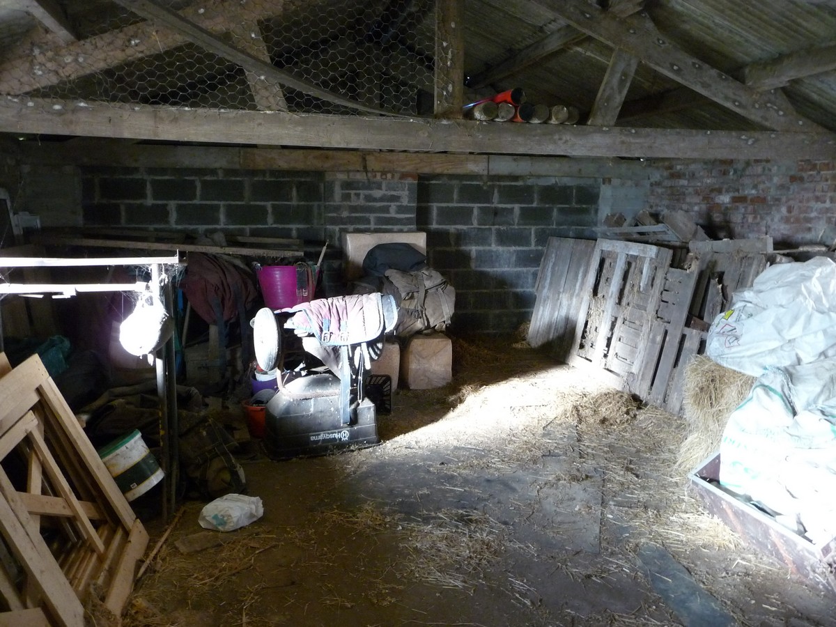 The interior of the shed with all the things which are stored in it