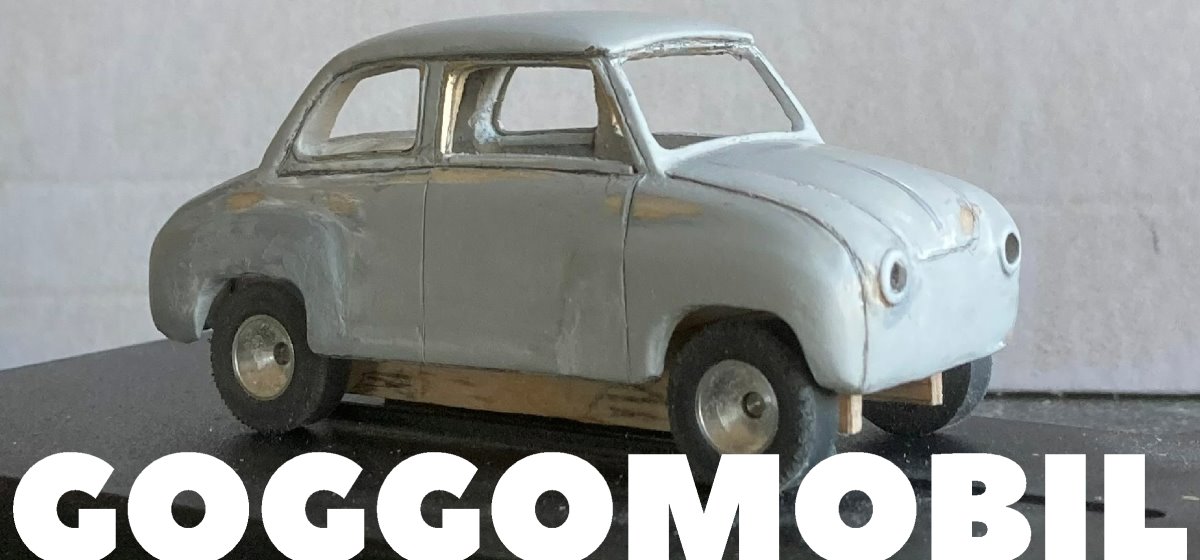 A Googomobil bubble car carver from wood