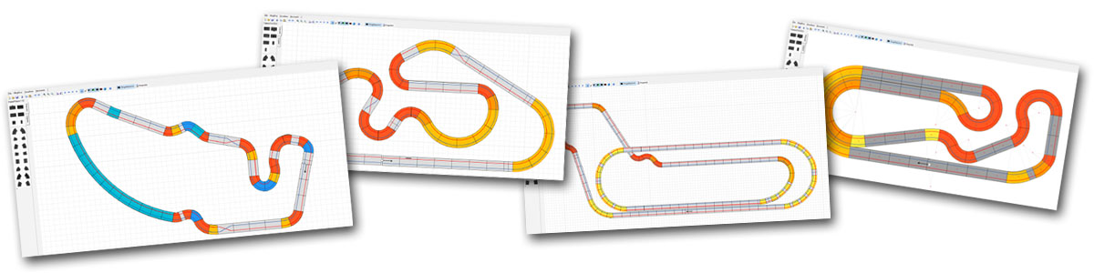 Slot track layout designs