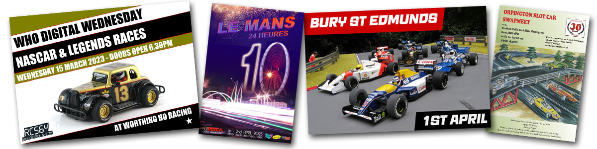 Slot car event posters
