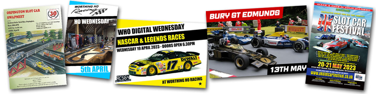 Slot car event posters