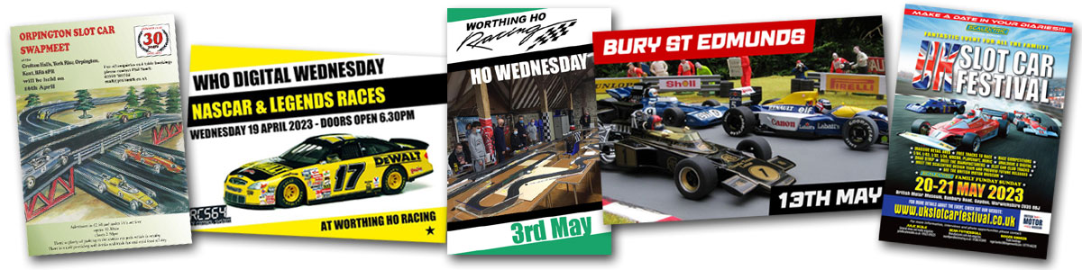Slot car event posters