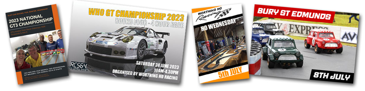 Slot car event posters