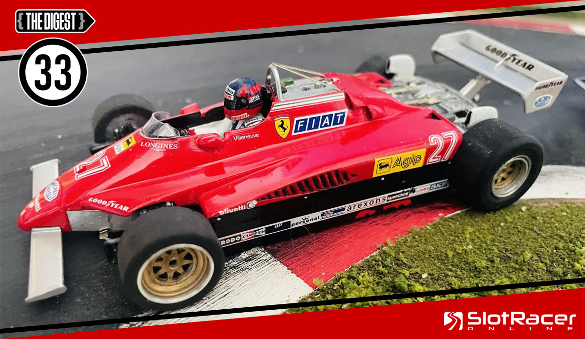 Digest 33 and a Ferrari 126C slot car