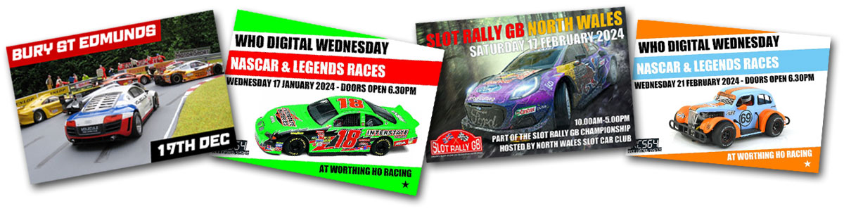 Slot car event posters