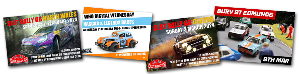 Slot car event posters 