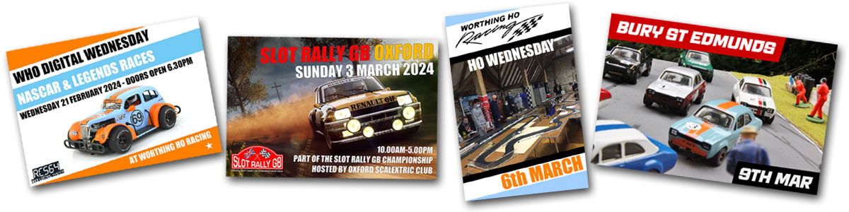 Slot car event posters